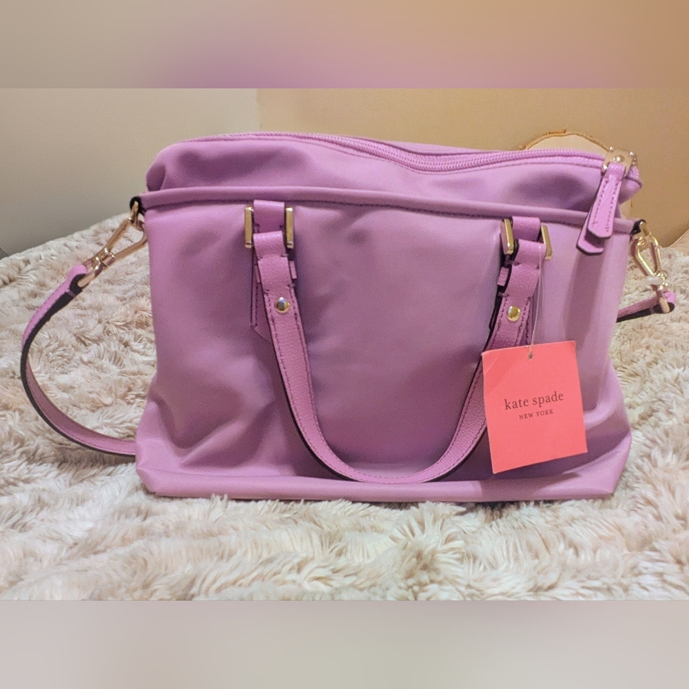 Kate Spade Crossbody Tote - Small Taylor Tote Canvas - Lavendar - NWT - Picture 3 of 8